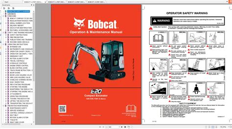 bobcat e20 mini excavator manual|bobcat mini excavator size chart.